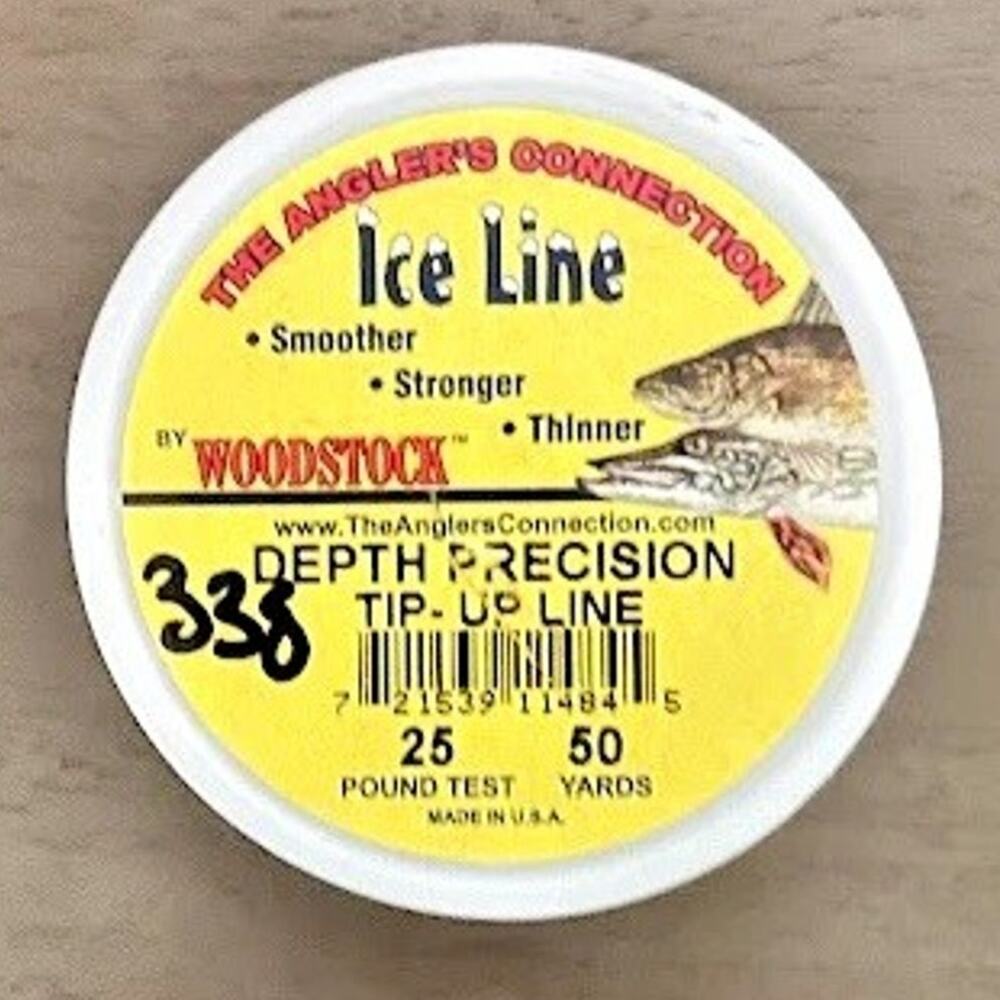 Woodstock Ice Fishing Depth Precision Tip Up Line Sand / Brown 25 LB 50 YD